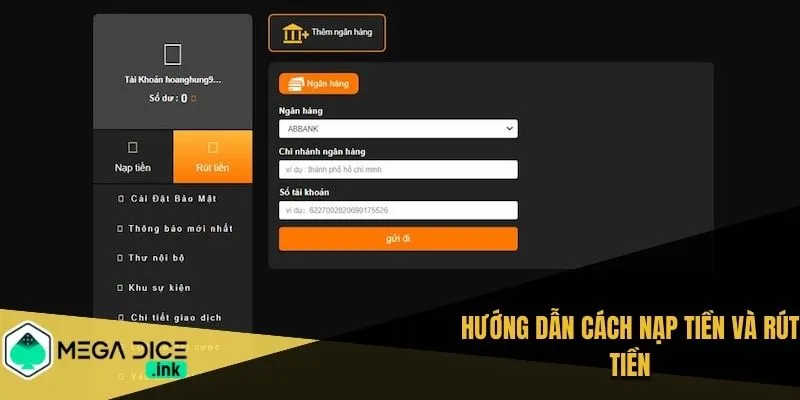 Hướng dẫn cách nạp tiền và rút tiền